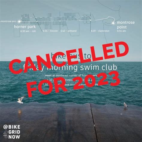 Friday Morning Swim Club canceled for the season